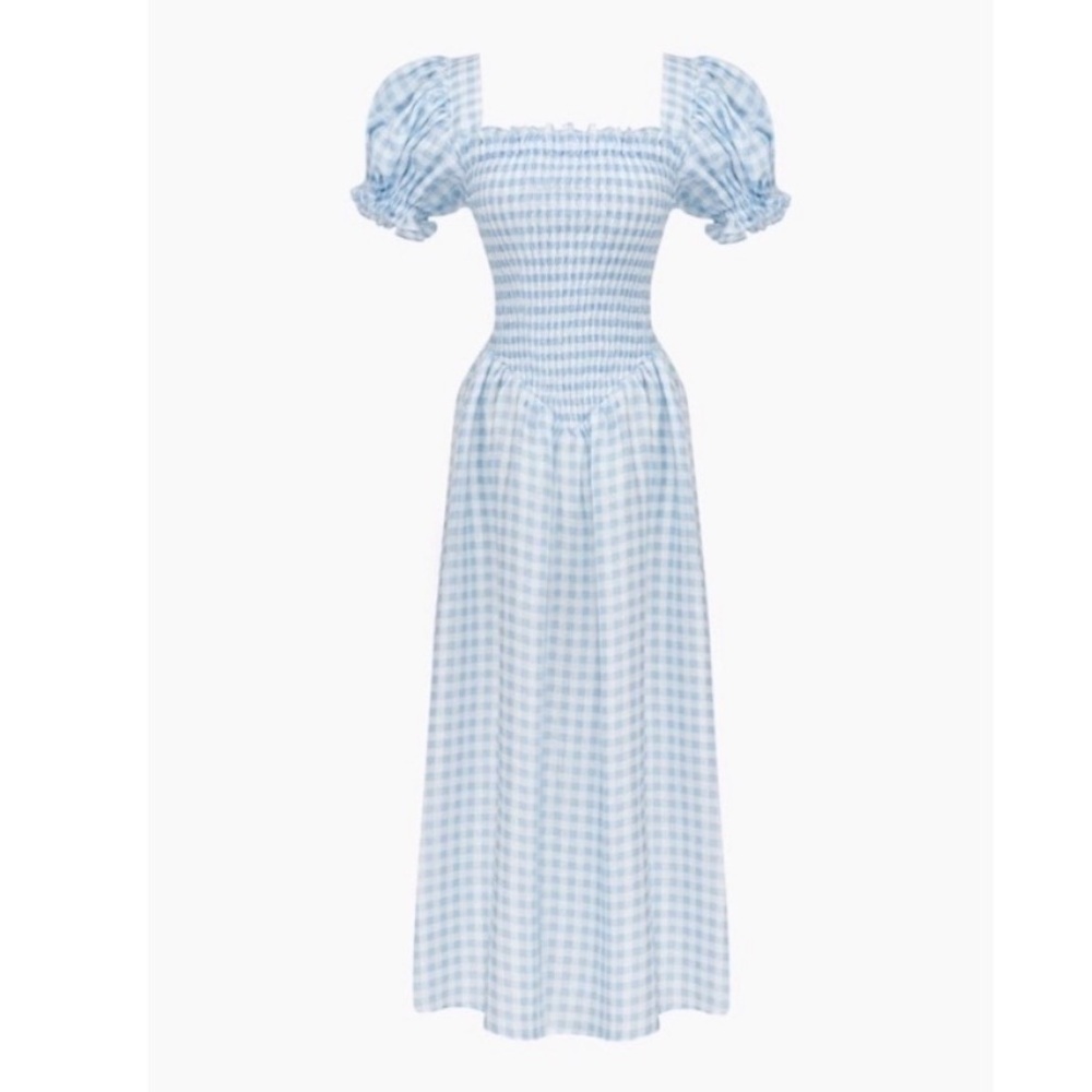 Sleeper Blue Gingham Midi Dress - Picture 4 of 4